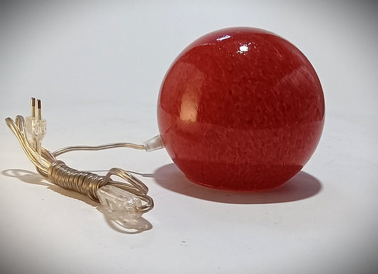 Candeeiro de mesa | Bola em vidro vermelho
