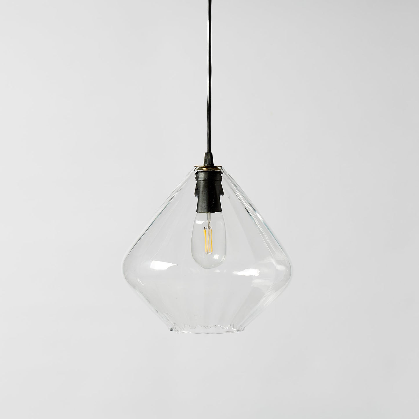 Candeeiro de teto DROPPA | Transparente | Canelado Direito