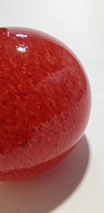 Candeeiro de mesa | Bola em vidro vermelho