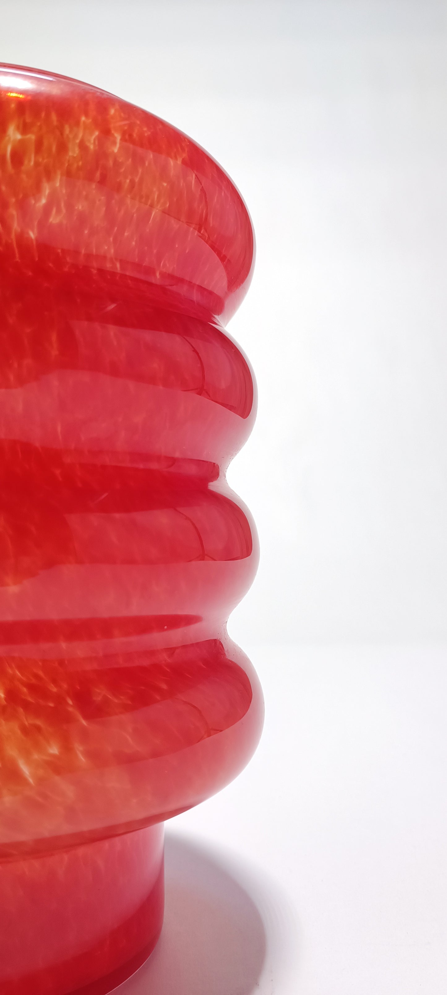 Vidro furado para Suspensão de Teto em Vidro ondulado vermelho