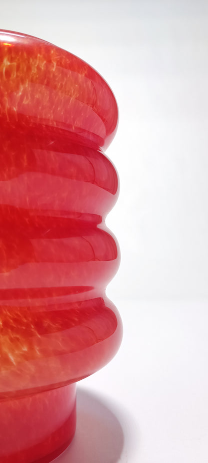 Vidro furado para Suspensão de Teto em Vidro ondulado vermelho