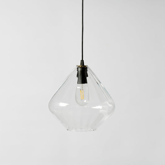 Candeeiro de teto DROPPA | Transparente | Canelado Direito