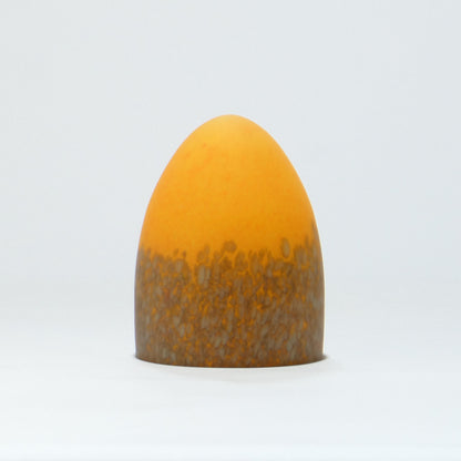 Candeeiro de Mesa com Base Metálica e Abajur de Vidro colorido