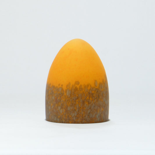 Candeeiro de Mesa com Base Metálica e Abajur de Vidro colorido