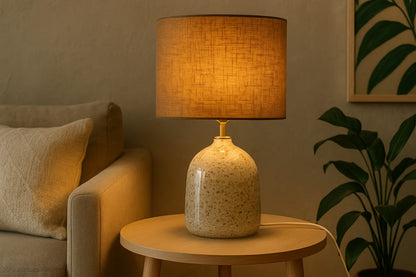 Base de Candeeiro de Mesa Branco Volcano