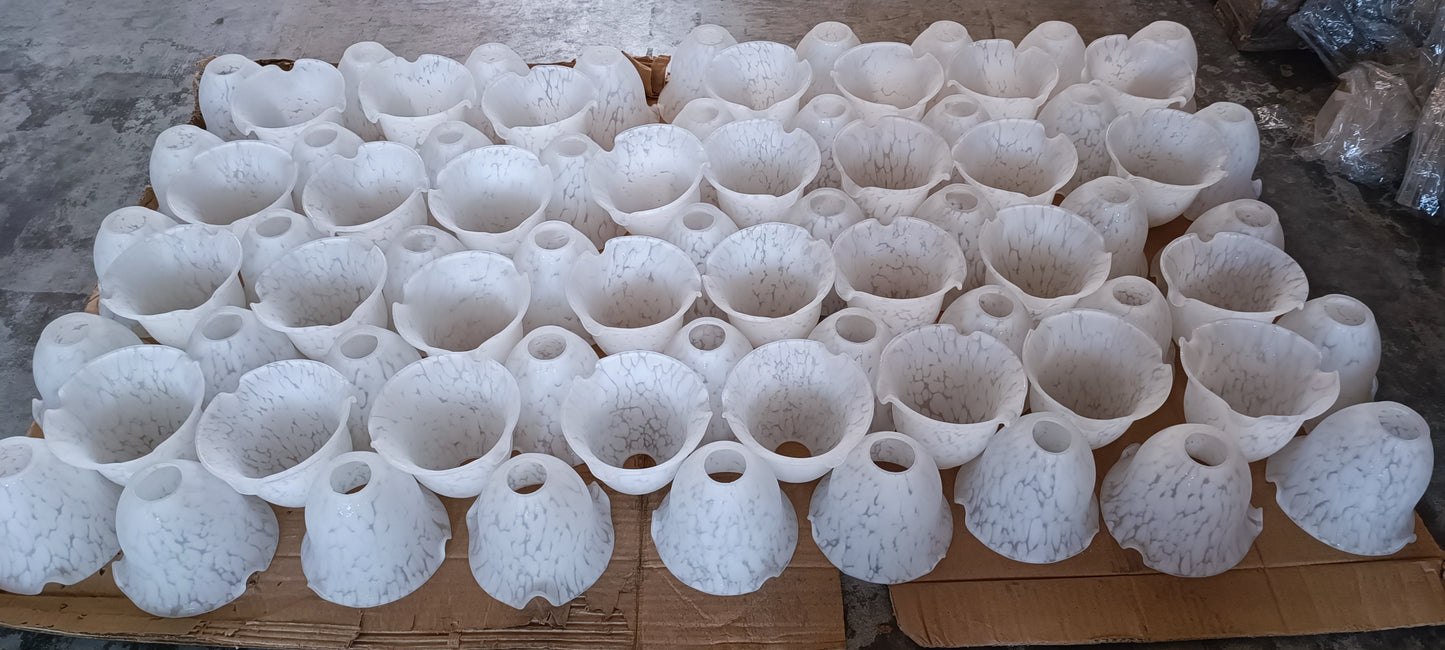 Tulipas Brancas em vidro soprado