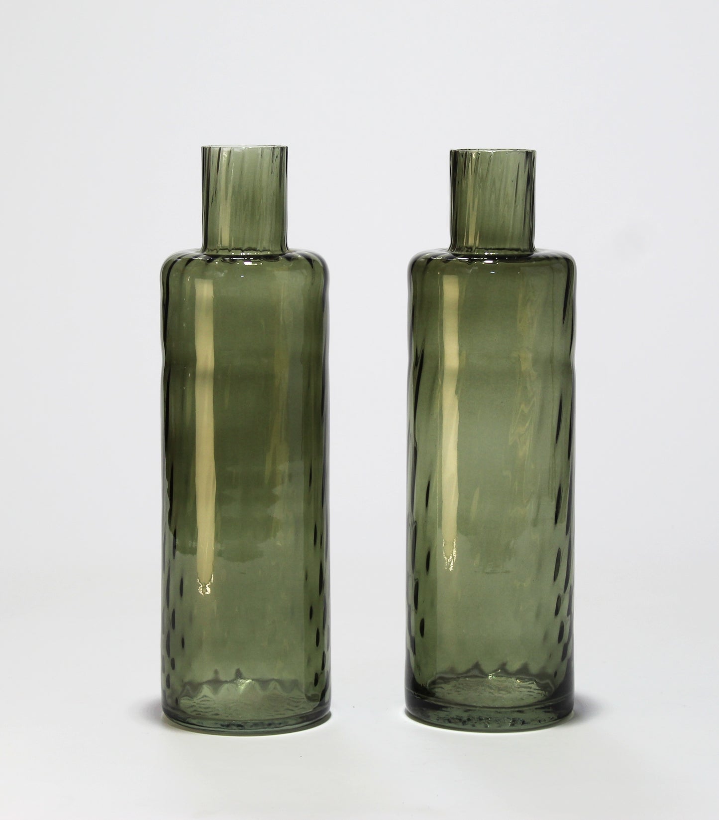 Elegante par de Jarras em Vidro | Verde