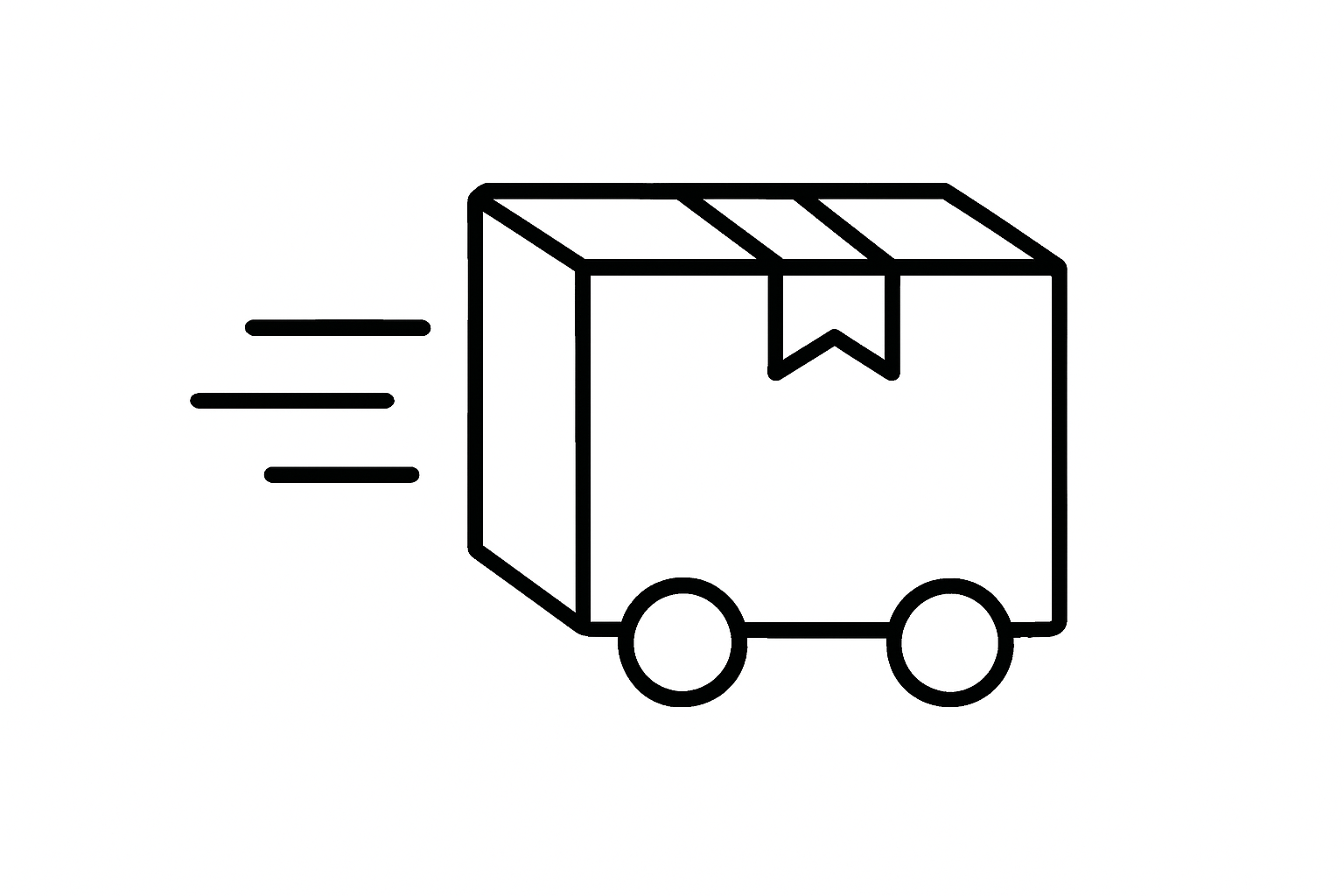 quero uma imagem em traço preto simples de "Envios Grátis" (sem texto)